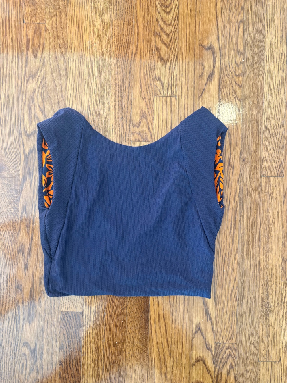 Maaji Navy Swim Top Navy Leopard Reversible